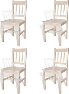vidaXL Krzesła stołowe, 4 szt., drewno sosnowe 1