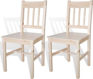 vidaXL Krzesła stołowe, 2 szt., drewno sosnowe 1