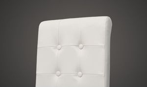 vidaXL Krzesła stołowe, 6 szt., białe, sztuczna skóra 4