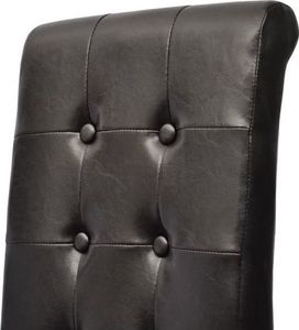 vidaXL Krzesła stołowe, 4 szt., czarne, sztuczna skóra 4