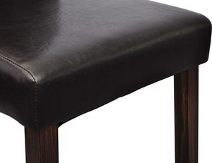 vidaXL Krzesła stołowe, 4 szt., czarne, sztuczna skóra 5