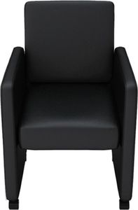 vidaXL Krzesła stołowe, 6 szt., czarne, sztuczna skóra 3