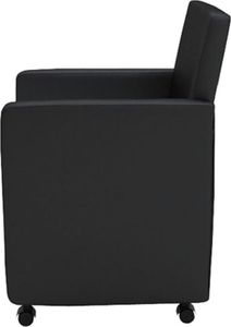 vidaXL Krzesła stołowe, 4 szt., czarne, sztuczna skóra 4