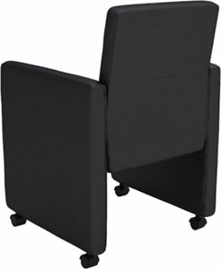 vidaXL Krzesła stołowe, 4 szt., czarne, sztuczna skóra 5