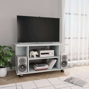 vidaXL Szafka pod TV z kółkami, betonowy szary, 80x40x40 cm 1