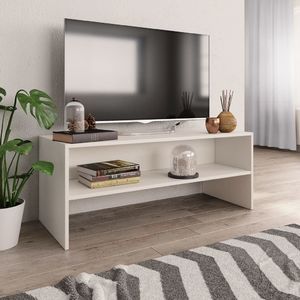 vidaXL Szafka pod TV, biała, 100 x 40 x 40 cm, płyta wiórowa 1