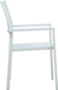 vidaXL krzesła ogrodowe, 4 sztuki, białe, plastik stylizowany na rattan (47888) 4