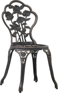 vidaXL krzesła bistro, 2 sztuki, brąz, stop aluminium (47862) 2