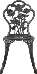 vidaXL krzesła bistro, 2 sztuki, brąz, stop aluminium (47862) 3