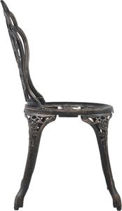 vidaXL krzesła bistro, 2 sztuki, brąz, stop aluminium (47862) 4