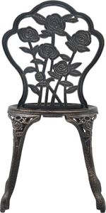 vidaXL krzesła bistro, 2 sztuki, brąz, stop aluminium (47862) 5