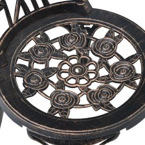 vidaXL krzesła bistro, 2 sztuki, brąz, stop aluminium (47862) 6