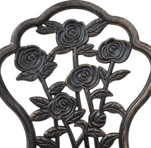 vidaXL krzesła bistro, 2 sztuki, brąz, stop aluminium (47862) 7