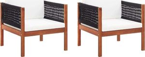 vidaXL krzesła ogrodowe, 2 sztuki, lite drewno akacjowe (46342) 1