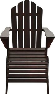 vidaXL fotel ogrodowy z podnóżkiem, drewniany, brązowy (45701) 2