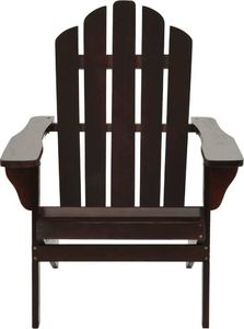 vidaXL fotel ogrodowy z podnóżkiem, drewniany, brązowy (45701) 6