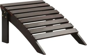 vidaXL fotel ogrodowy z podnóżkiem, drewniany, brązowy (45701) 7