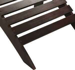 vidaXL fotel ogrodowy z podnóżkiem, drewniany, brązowy (45701) 8