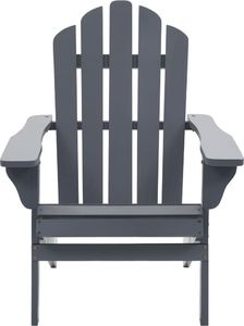 vidaXL fotel ogrodowy z podnóżkiem, drewniany, szary (45700) 6