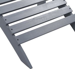 vidaXL fotel ogrodowy z podnóżkiem, drewniany, szary (45700) 8