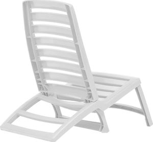 vidaXL składane krzesła plażowe, 4 sztuki, plastikowe, białe (45624) 4