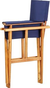vidaXL krzesła reżyserskie, 2 sztuki, lite drewno akacjowe, niebieskie (45948) 6