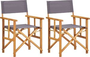 vidaXL krzesła reżyserskie, 2 sztuki, lite drewno akacjowe (45947) 1
