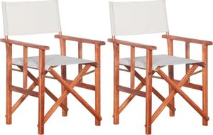 vidaXL krzesła reżyserskie, 2 sztuki, lite drewno akacjowe (45946) 1