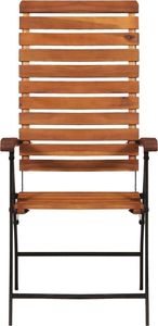vidaXL rozkładane krzesła ogrodowe, 2 sztuki, lite drewno akacjowe (44391) 3