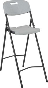 vidaXL składane krzesła barowe, 2 sztuki, HDPE i stal, białe (44561) 2