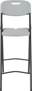 vidaXL składane krzesła barowe, 2 sztuki, HDPE i stal, białe (44561) 3