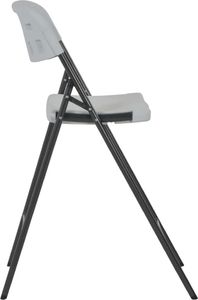 vidaXL składane krzesła barowe, 2 sztuki, HDPE i stal, białe (44561) 4