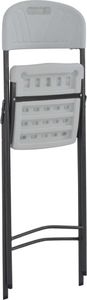vidaXL składane krzesła barowe, 2 sztuki, HDPE i stal, białe (44561) 6