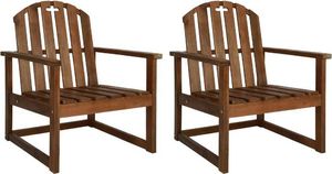 vidaXL krzesła ogrodowe, 2 sztuki, lite drewno akacjowe 1