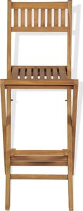 vidaXL składane krzesła barowe, 2 sztuki, lite drewno tekowe (43806) 3