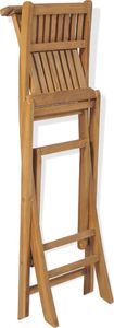 vidaXL składane krzesła barowe, 2 sztuki, lite drewno tekowe (43806) 6