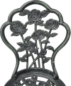 vidaXL krzesła bistro, 2 sztuki, odlewane aluminium, zielone (43175) 3