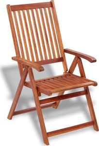 vidaXL składane krzesła ogrodowe, 2 sztuki, lita akacja, brązowe (41820) 3