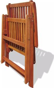 vidaXL składane krzesła ogrodowe, 2 sztuki, lita akacja, brązowe (41820) 8