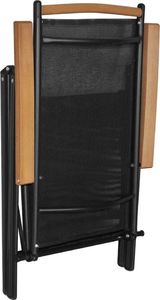 vidaXL składane krzesła ogrodowe, 2 sztuki, aluminium, textilene, czarne (41732) 5