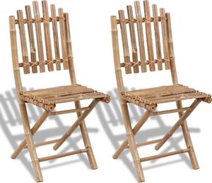 vidaXL składane krzesła ogrodowe, 2 sztuki, bambusowe (41498) 1