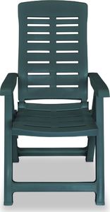 vidaXL rozkładane krzesła ogrodowe, 2 sztuki, plastikowe, zielone (43896) 5