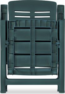 vidaXL rozkładane krzesła ogrodowe, 2 sztuki, plastikowe, zielone (43896) 6