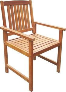 vidaXL krzesła ogrodowe, 2 sztuki, lite drewno akacjowe, brązowe (42626) 2