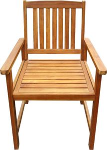 vidaXL krzesła ogrodowe, 2 sztuki, lite drewno akacjowe, brązowe (42626) 3