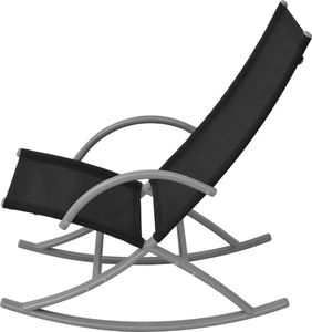 vidaXL bujane krzesła ogrodowe, 2 sztuki, stal i textilene, czarne (42163) 3