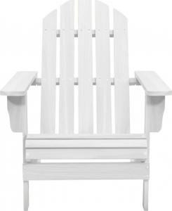 vidaXL krzesło ogrodowe, drewniane, białe (40860) 2