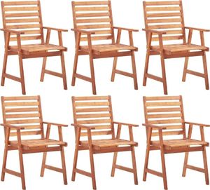vidaXL krzesła ogrodowe, 6 sztuk, lite drewno akacjowe (3051101) 1