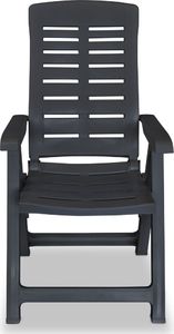 vidaXL rozkładane krzesła ogrodowe, 4 sztuki, plastikowe, antracytowe (275071) 4