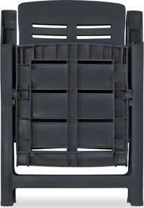 vidaXL rozkładane krzesła ogrodowe, 4 sztuki, plastikowe, antracytowe (275071) 6